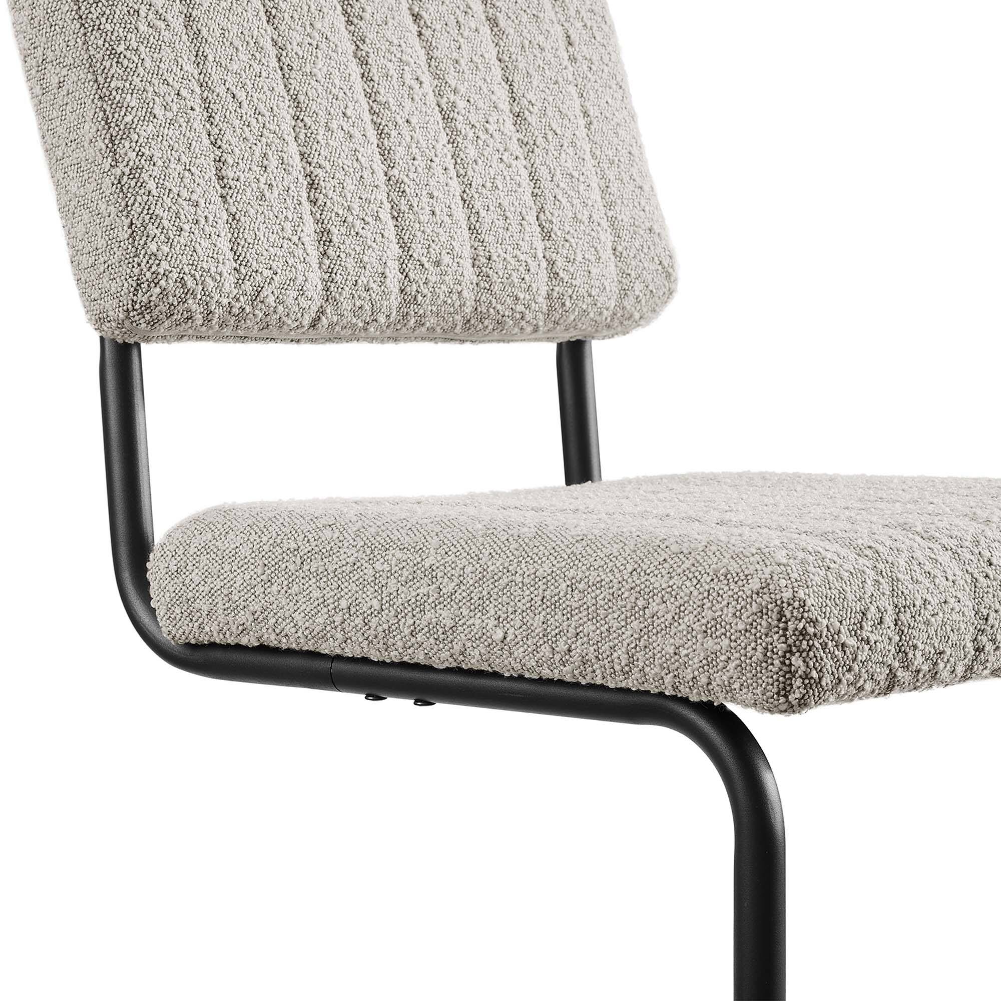 Alt View 6. Modway - Parity Boucle Dining Side Chairs Set of 2 by Modway - Black Taupe.