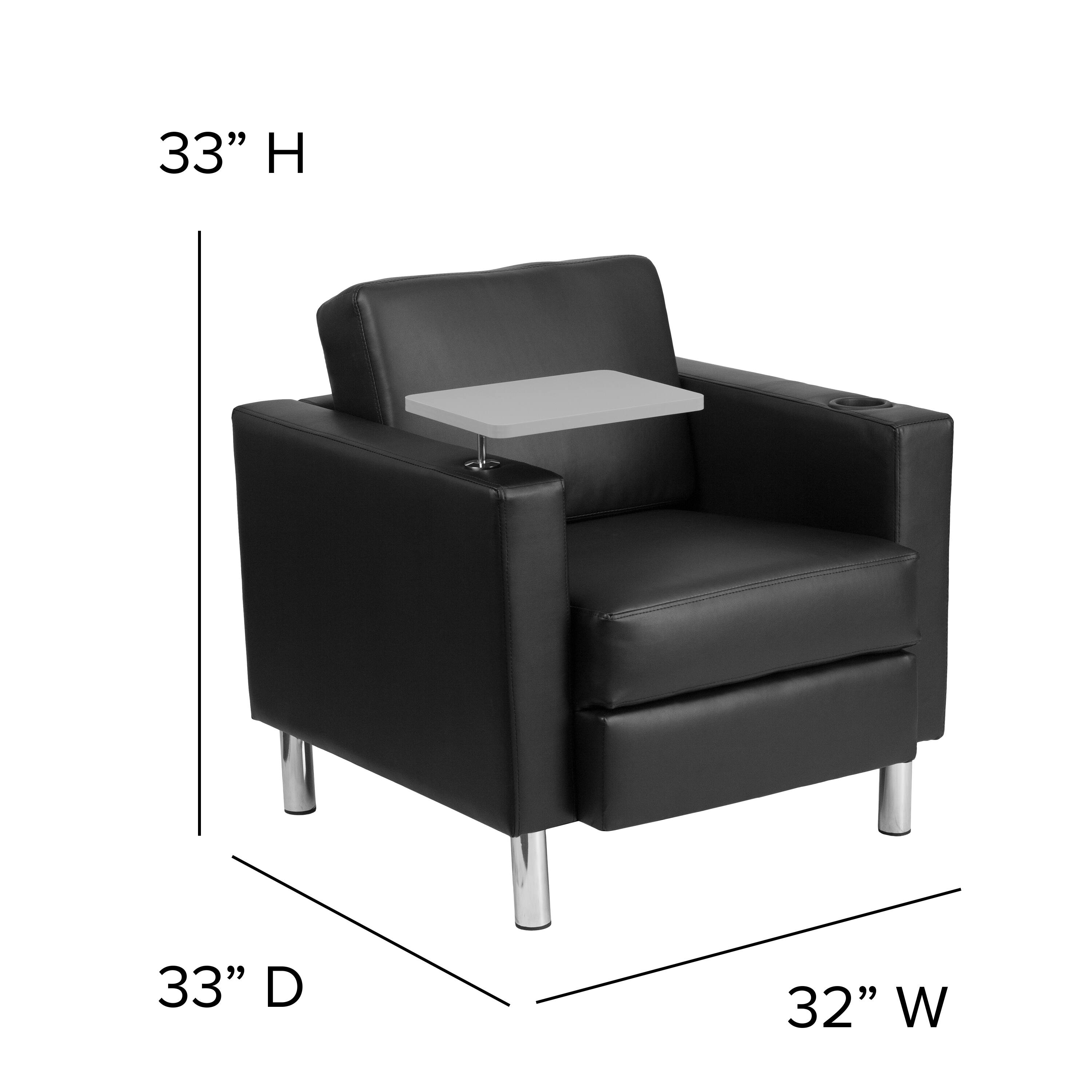 33" H  
33" D  
32" W