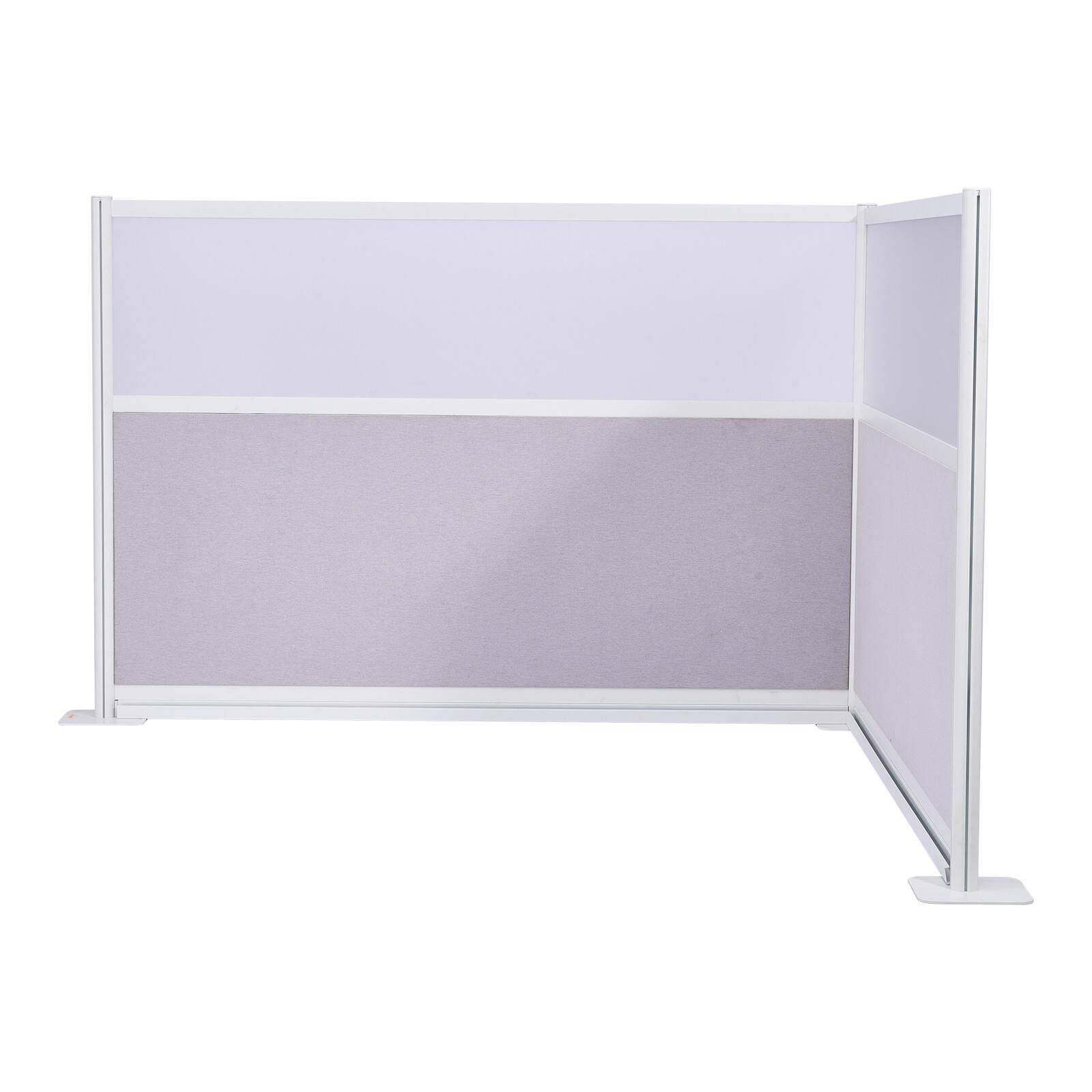 Alt View 5. VEVOR - Office Divider Privacy Partitions, 2-Pack, 72" x 48" Room Divider Walls, PET Workstation Cubicle Partition with Frosted - White.