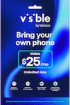 Visible - $25/mo plan + eSIM/pSIM Kit - Unlimited 5G data included - Blue