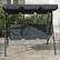 Alt View 4. Outsunny - Outsunny 3-Seat Outdoor Patio Swing Chair with Removable Cushion, Steel Frame Stand and Adjustable Tilt Canopy - Gray.