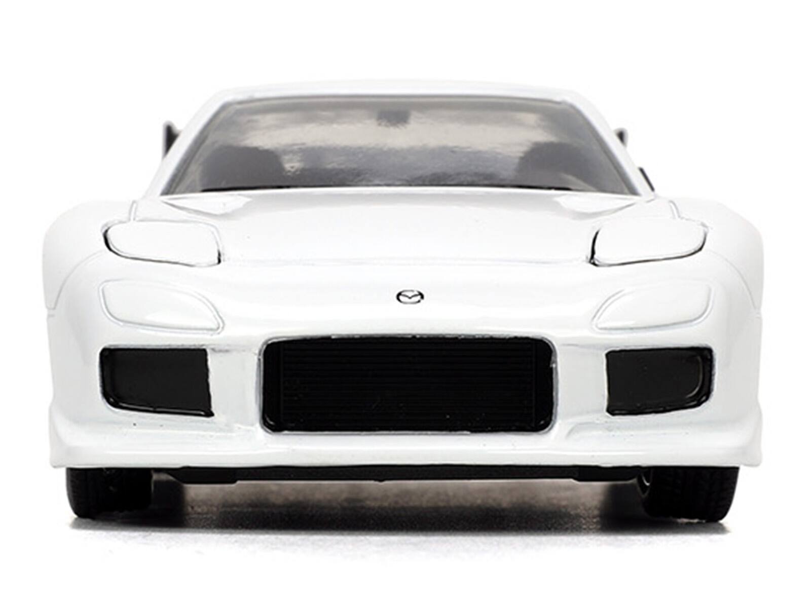 Alt View 5. Jada - 1993 Mazda RX-7 "HKS" White "The Fast and the Furious" (2001) Movie "25 Years of Fast & Furious" 1/32 Model Car by Jada.