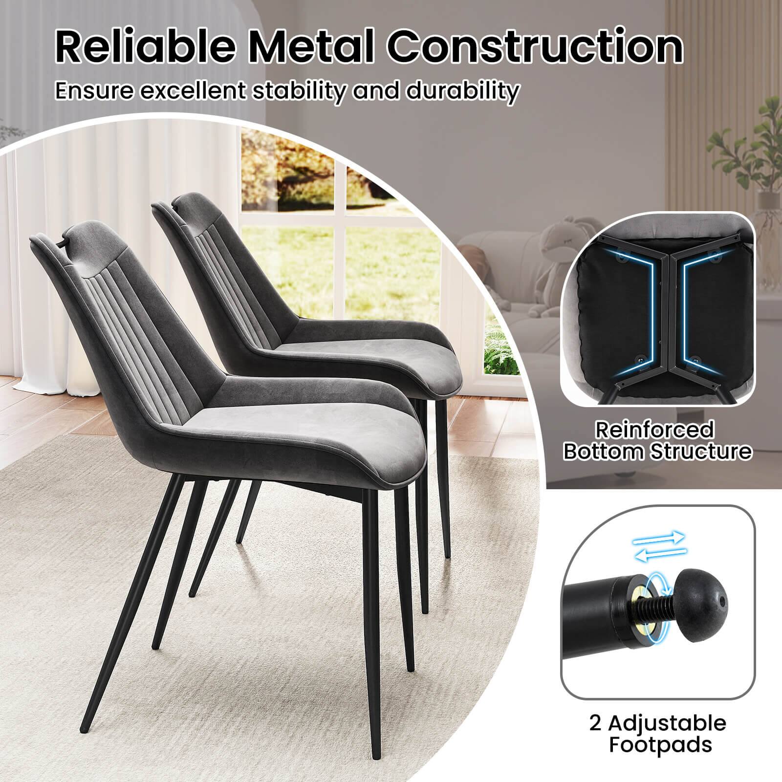 Reliable Metal Construction  
Ensure excellent stability and durability  

Reinforced Bottom Structure  

2 Adjustable Footpads