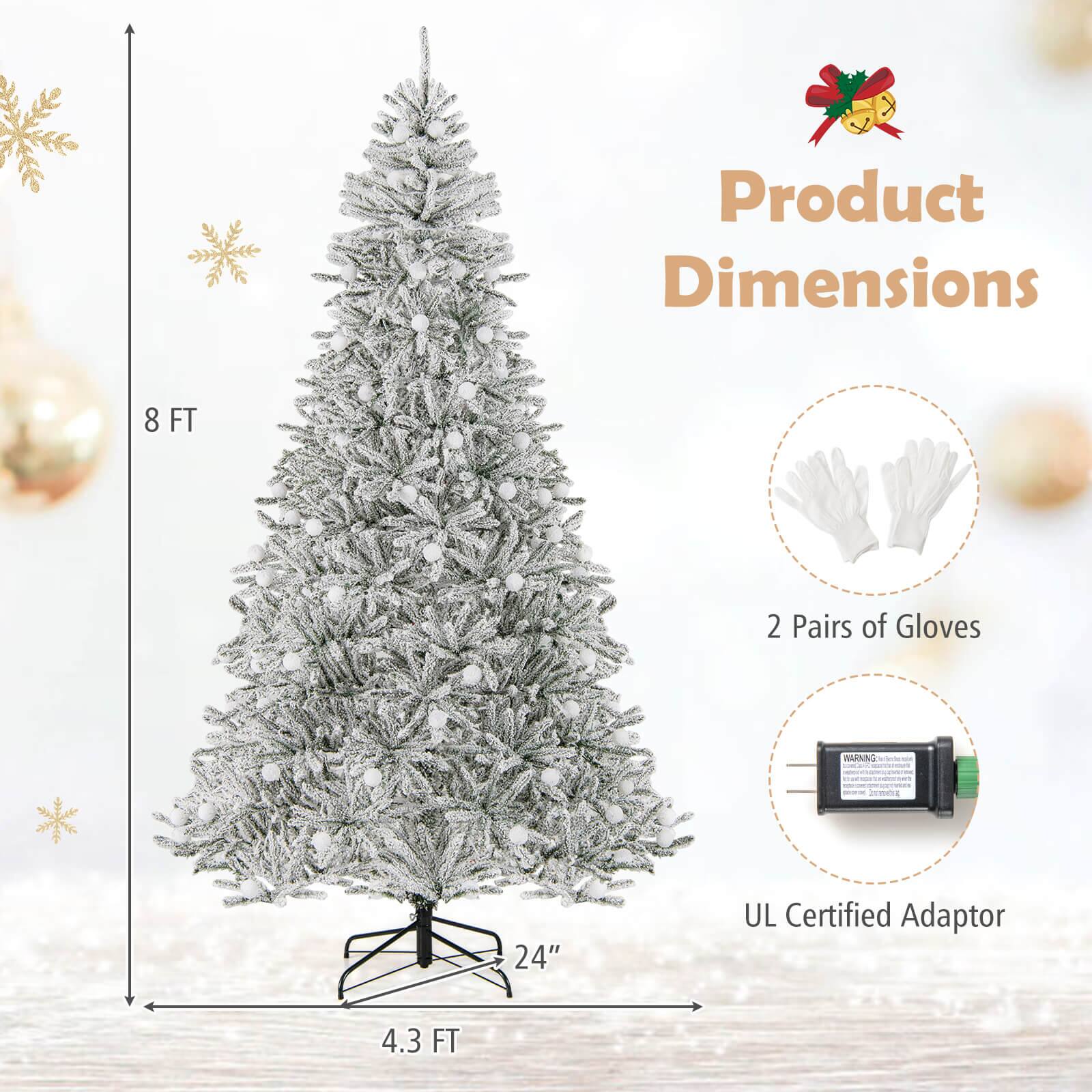 Product Dimensions  
8 FT  
24"  
4.3 FT  

2 Pairs of Gloves  
UL Certified Adaptor