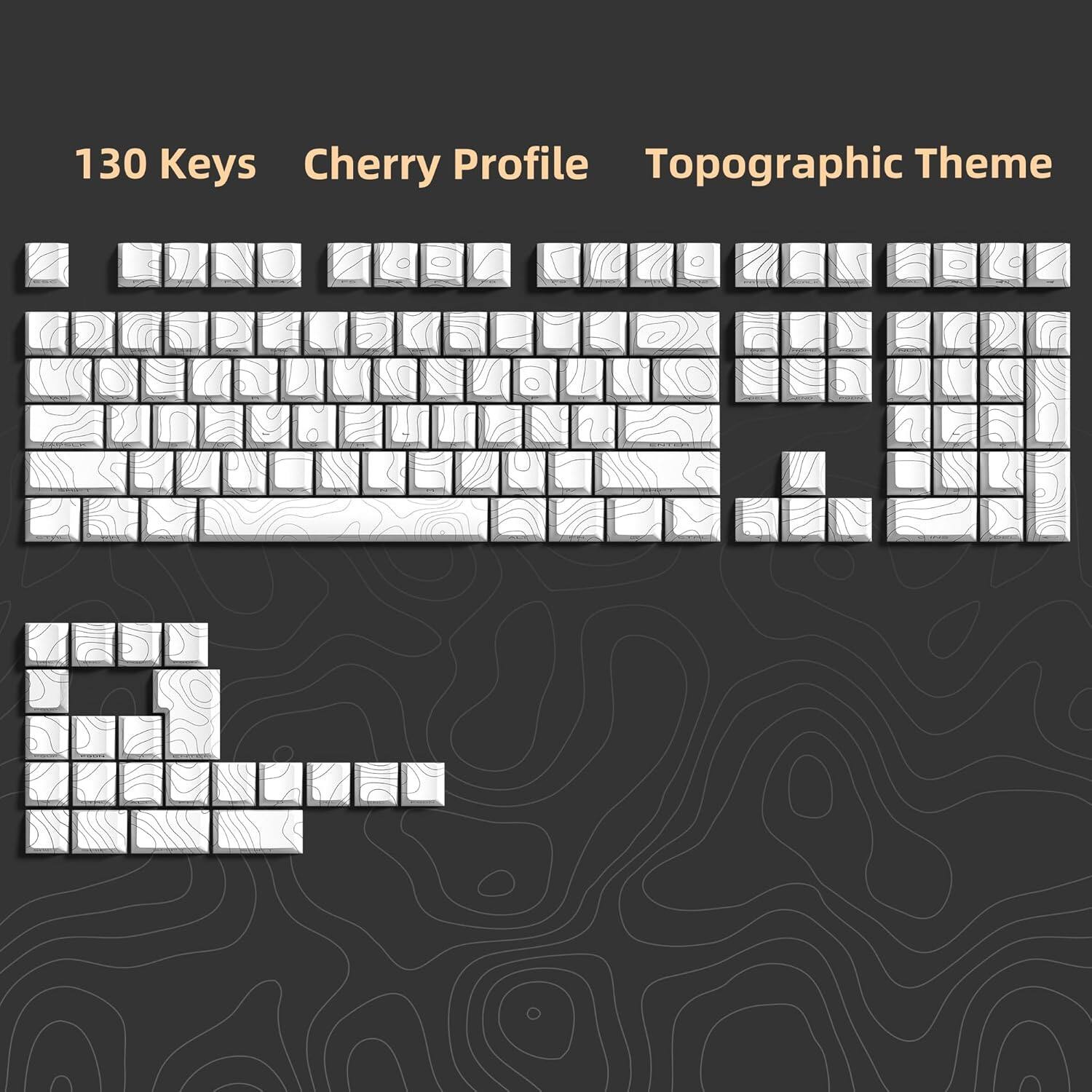 130 Keys  
Cherry Profile  
Topographic Theme