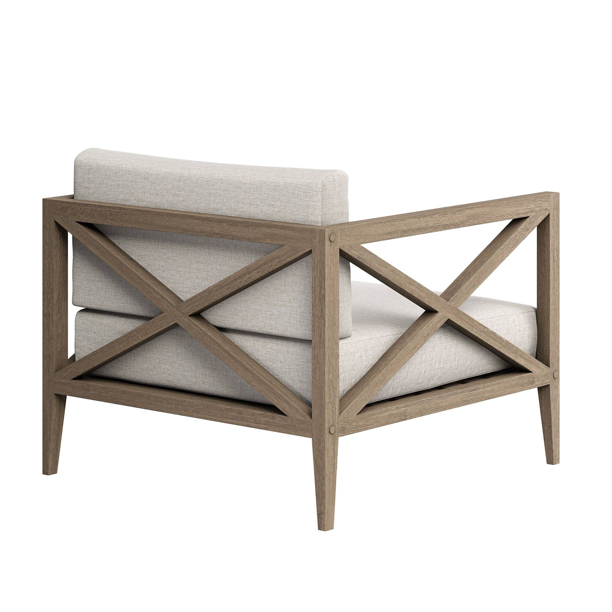 Alt View 3. Modway - Northlake Outdoor Teak Armchair by Modway - Weathered Gray Pebble.