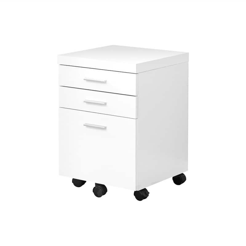 HTUTWOO - File Cabinet with Wheels - Rolling Mobile Storage Cabinet, Printer Stand with Drawers, Contemporary Office Organizer - White