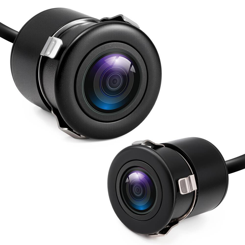 Pyle - Backup Camera 2-Pack, 720P AHD/CVBS, 170° Wide Angle, IP68 Waterproof, Night Vision for Car, Truck & RV - Black