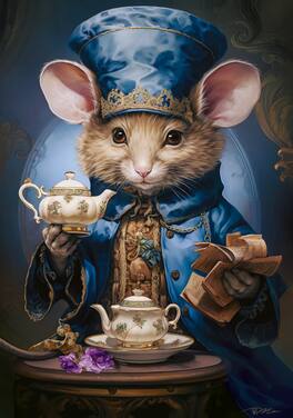 Castorland - 500 Piece Jigsaw Puzzles, Tea Time, Art. Puzzle, Mouse and small teapot, B-53971 - Red