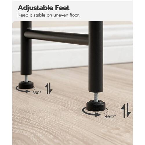 Adjustable Feet  
Keep it stable on uneven floor.  
360°  
360°