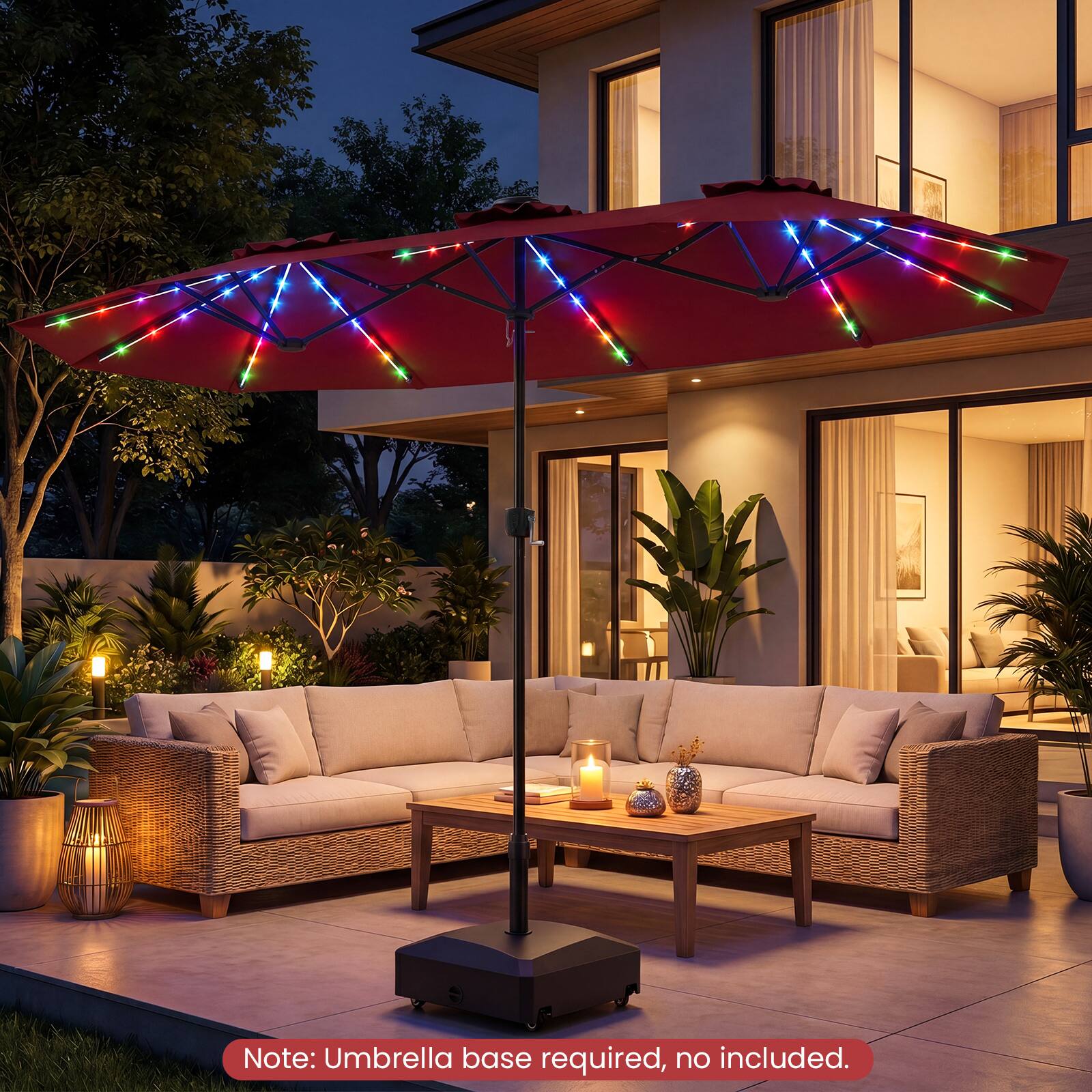 Note: Umbrella base required, no included.