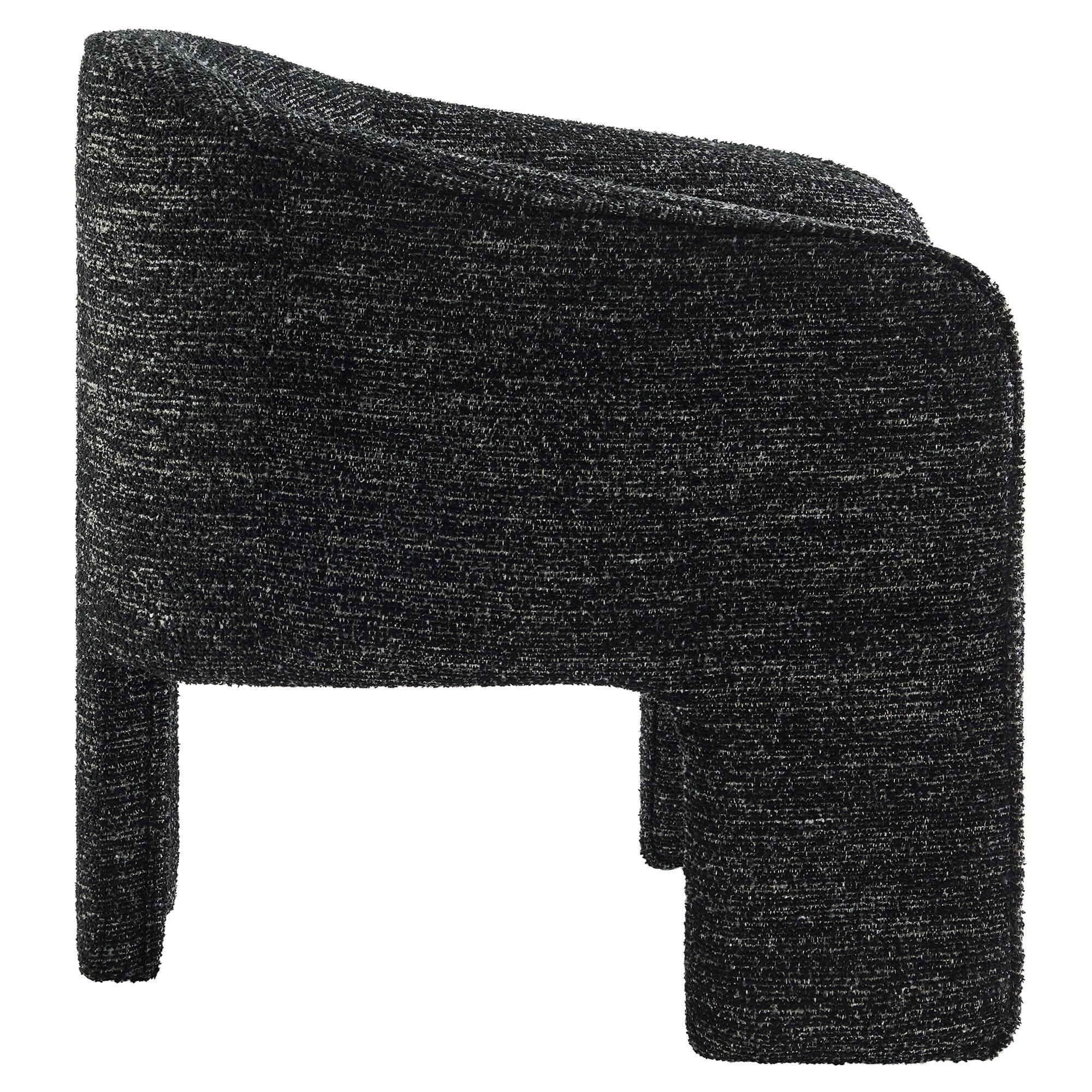 Back. Modway - Greer Boucle Fabric Upholstered Accent Armchair by Modway - Black.