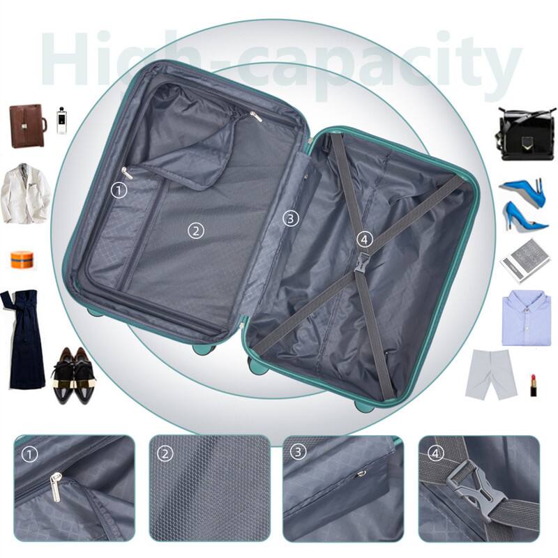 HTUTWOO 6 Piece Travel Luggage Sets with Duffel Bags Hardside