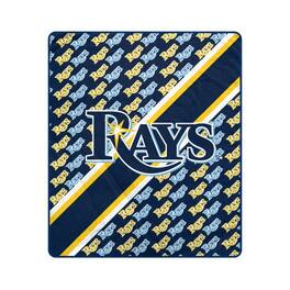 Pegasus - Tampa Bay Rays 60" x 70" Diagonal Lined Wordmark Ultra Soft Blanket - Multicolor