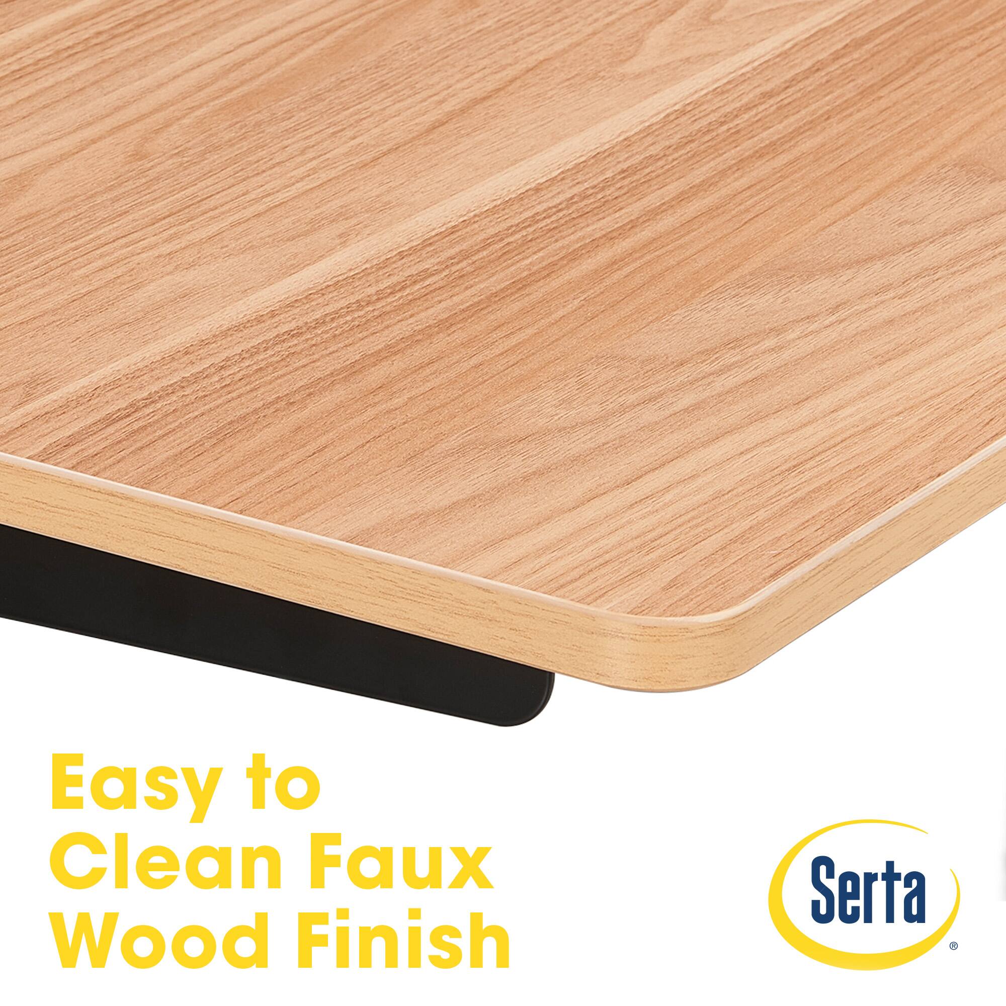Easy to Clean Faux Wood Finish Serta d