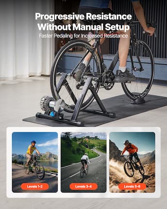 VEVOR Bike Trainer, 26 29 Inch & 700C Wheels, Foldable Fluid VEVOR Bike Trainer, 26 29 Inch & 700C Wheels, Foldable Fluid
