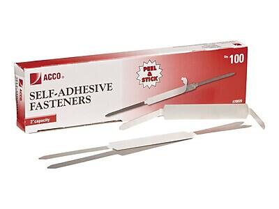 ACCO Self-Adhesive Fasteners  
Peel & Stick  
100  
2" Capacity