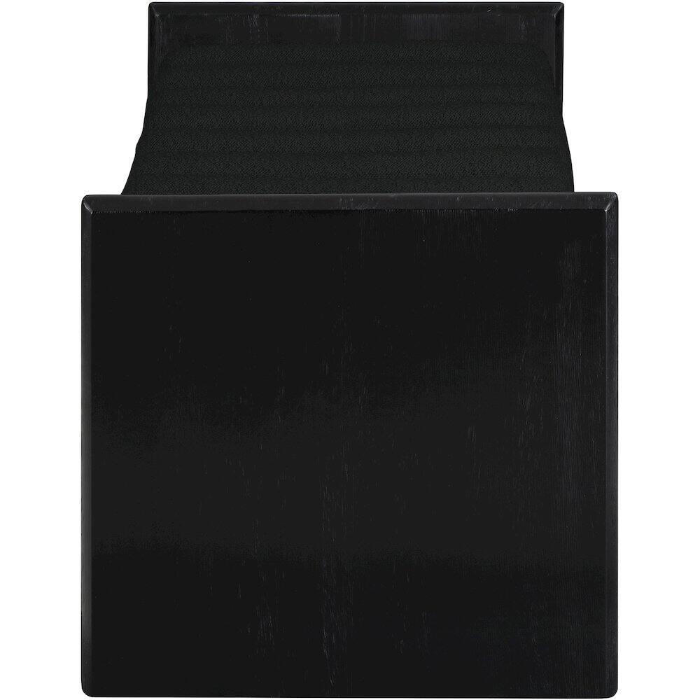 Alt View 3. Meridian Furniture - Waverly Black Boucle Fabric Bench - Black.