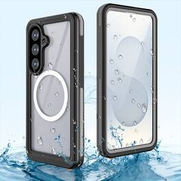 Dteck - IP68 Waterproof Case for Samsung Galaxy S26 with Built-in Screen Protector, 360 Clear Full Body Shockproof Cover - Black