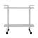 Alt View 20. Martha Stewart - Liam Mobile 2 Tier Printer Cart with Side Storage - Gray/Brushed Nickel Frame.