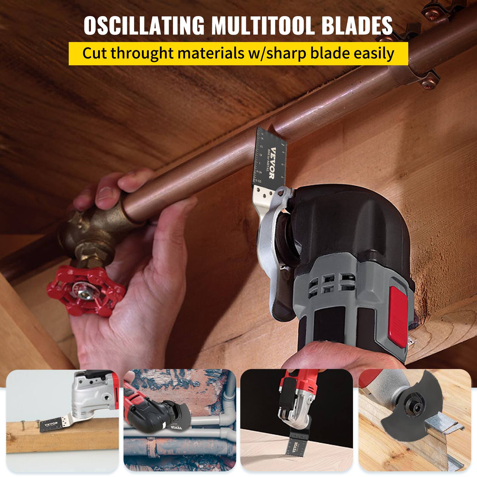 OSCILLATING MULTITOOL BLADES  
Cut through materials w/ sharp blade easily