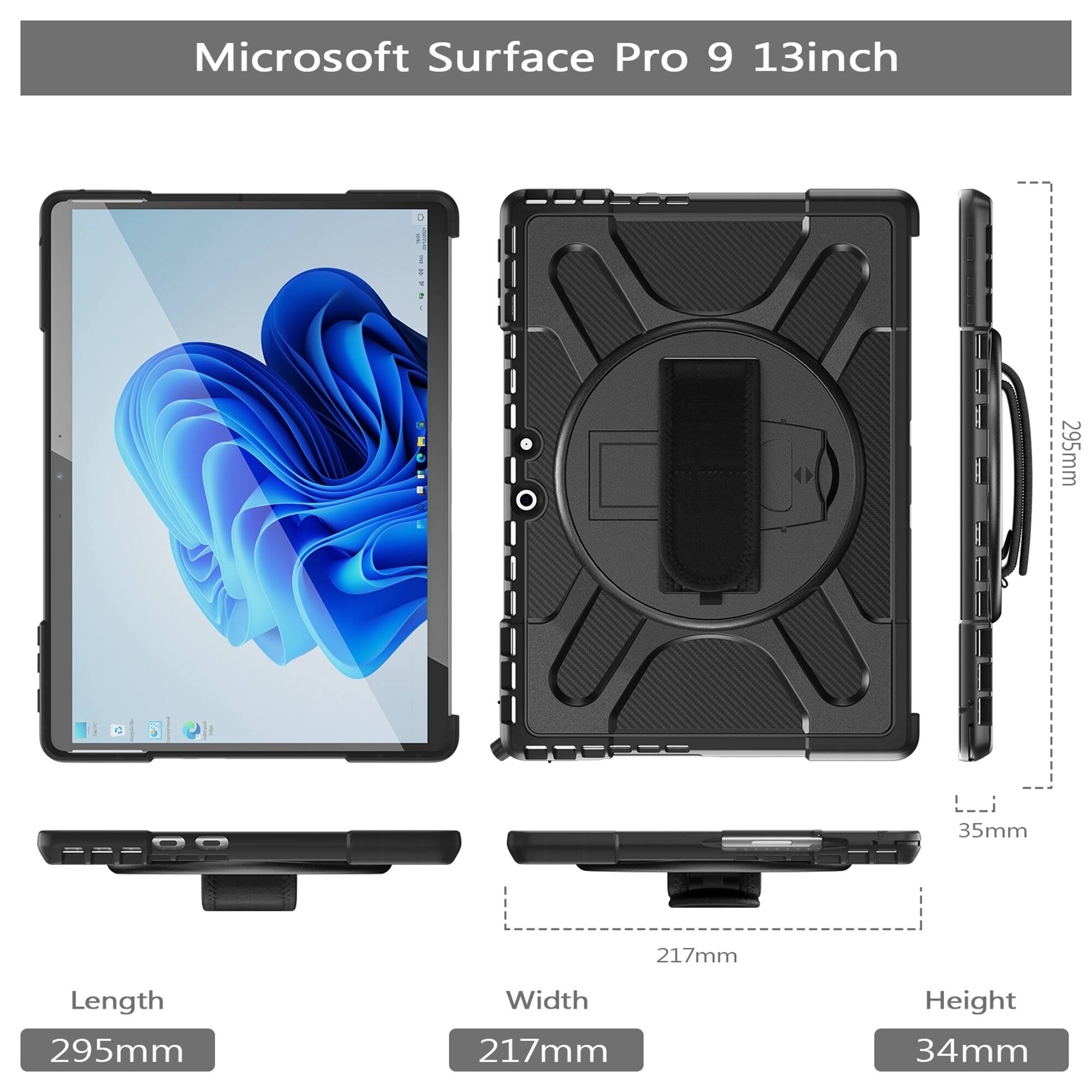 Microsoft Surface Pro 9 13inch

FORLORS

Length 295mm
Width 217mm
Height 34mm