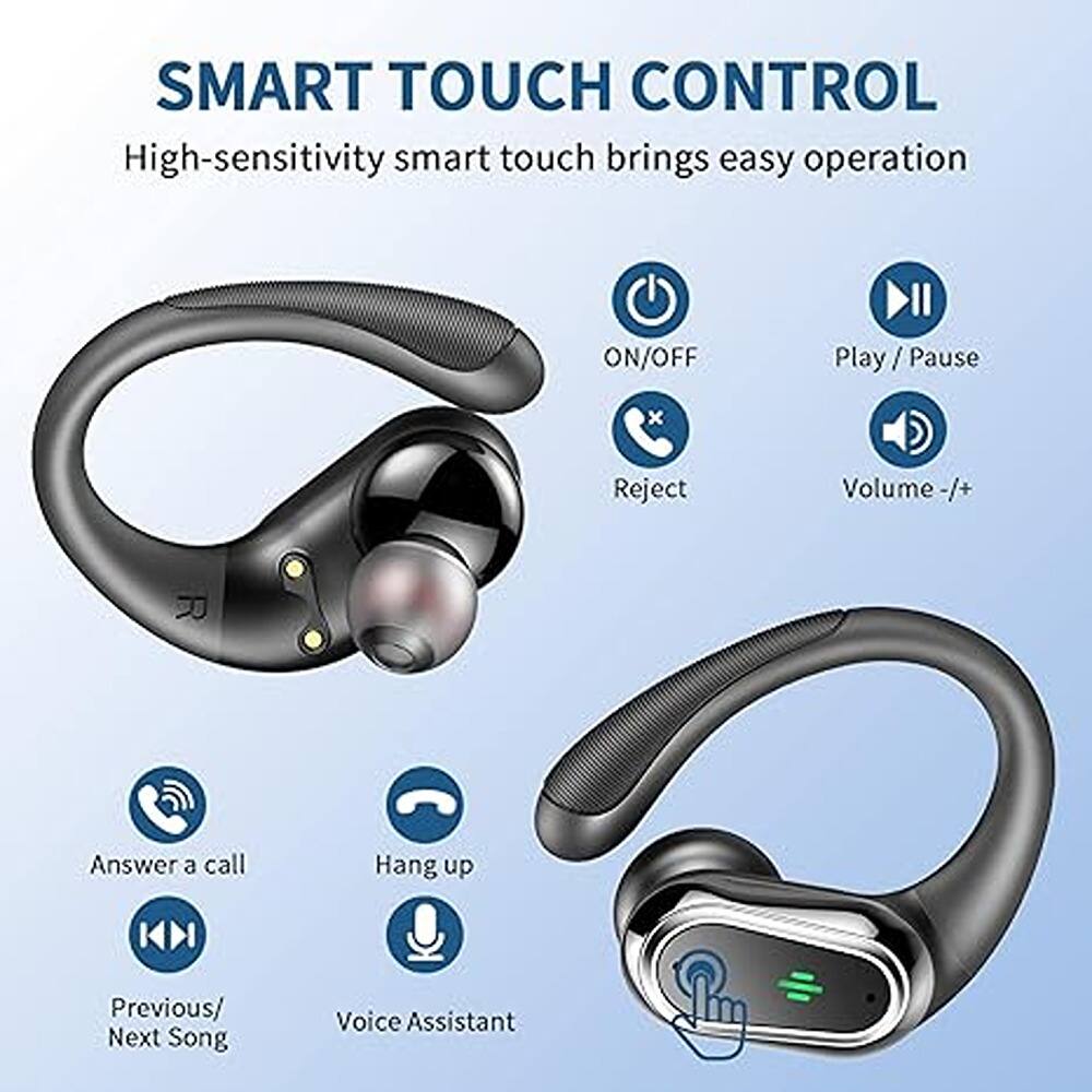 SMART TOUCH CONTROL  
High-sensitivity smart touch brings easy operation  

- ON/OFF  
- Play / Pause  
- Reject  
- Volume -/+  
- Answer a call  
- Hang up  
- Previous/ Next Song  
- Voice Assistant