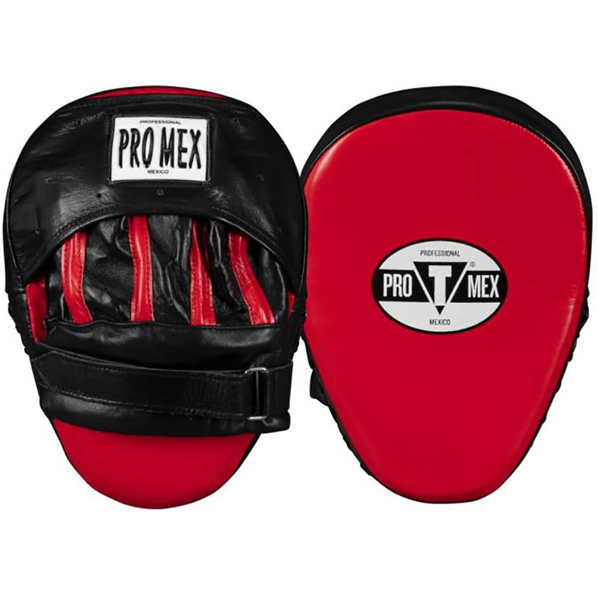 TITLE Boxing - Pro Mex Pantera Curved Punch Mitts 3.0 - Black/Red