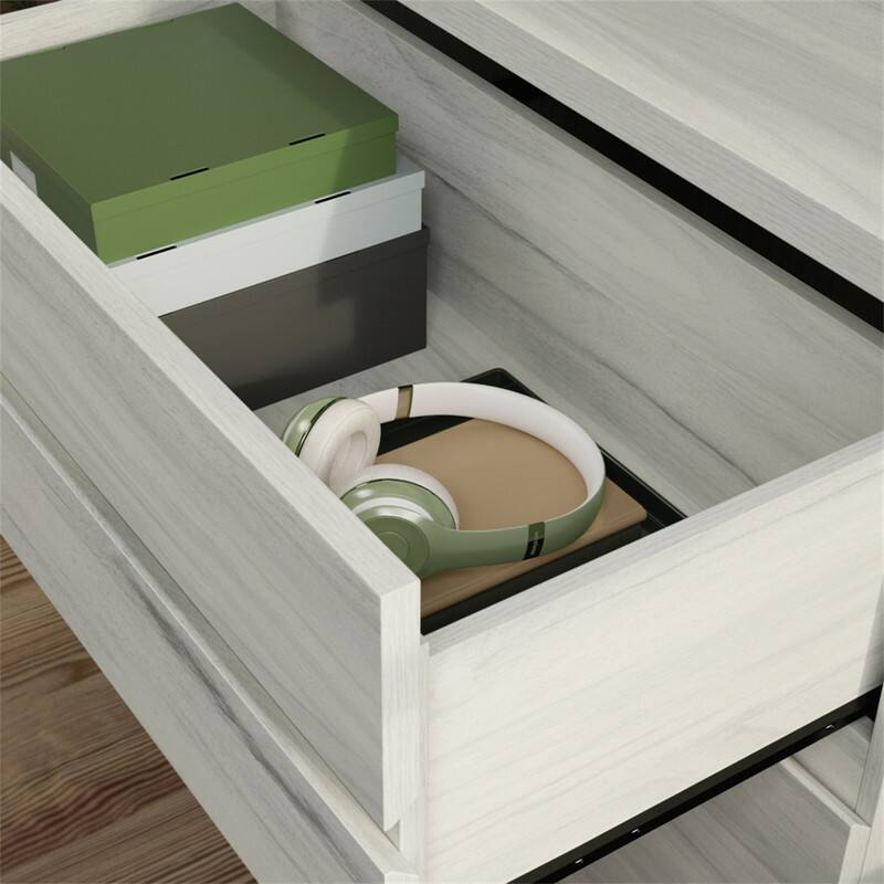 Alt View 4. HTUTWOO - Lateral File Cabinet with Large Drawers - 2-Drawer Filing Cabinet for Letter/Legal Files, Printer Stand, Office Storage - Off White.