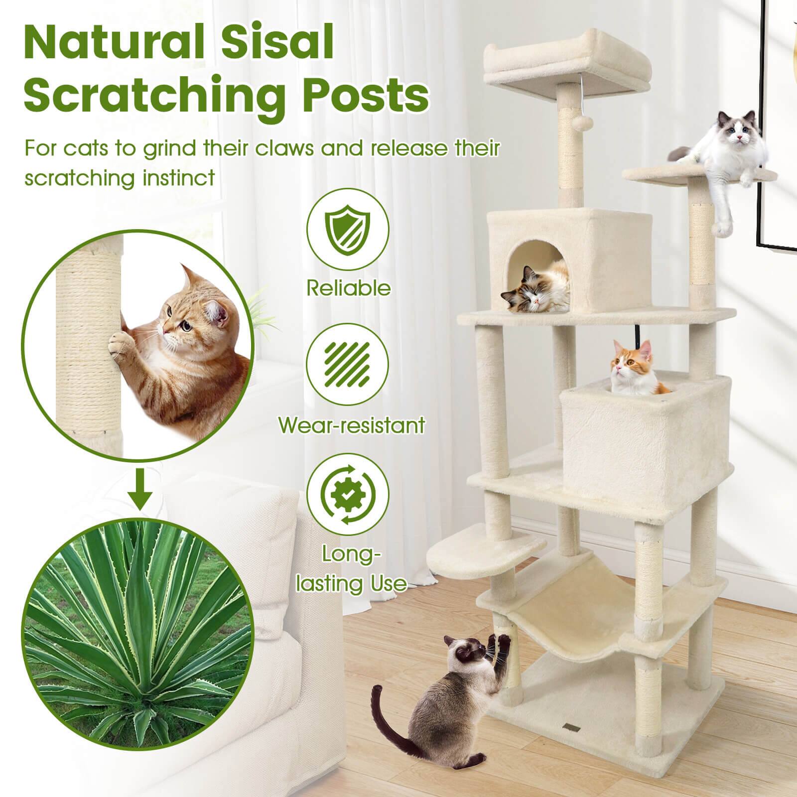 Natural Sisal Scratching Posts

For cats to grind their claws and release their scratching instinct

- Reliable
- Wear-resistant
- Long-lasting Use