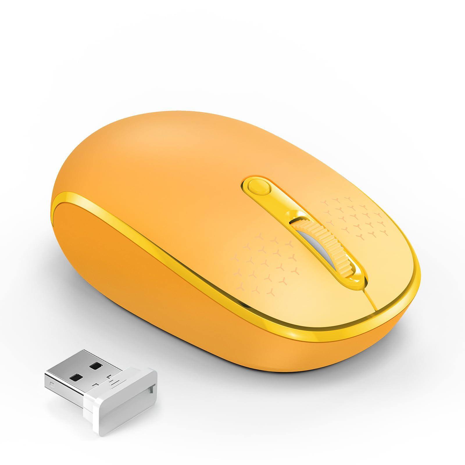 Cozy Serene - Wireless Mouse USB For Laptop 2.4g Quiet Computer With Receiver Buttons Portable - Wireless - Orange Gradient