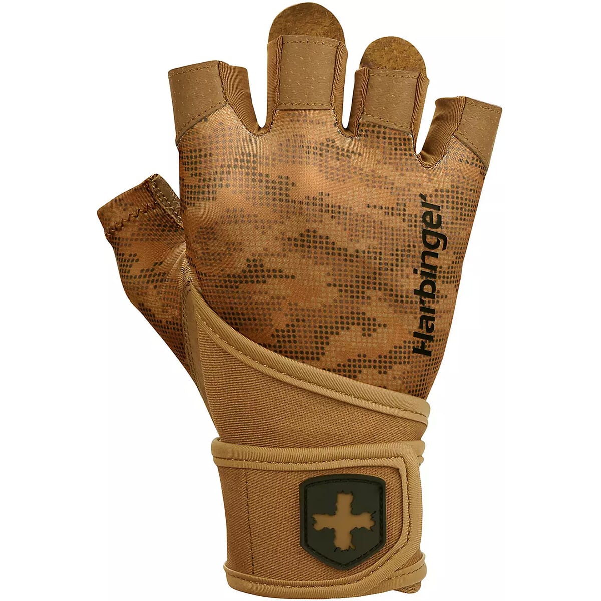 Harbinger - Unisex Pro Wrist Wrap Weight Lifting Gloves - Small - Tan Camo
