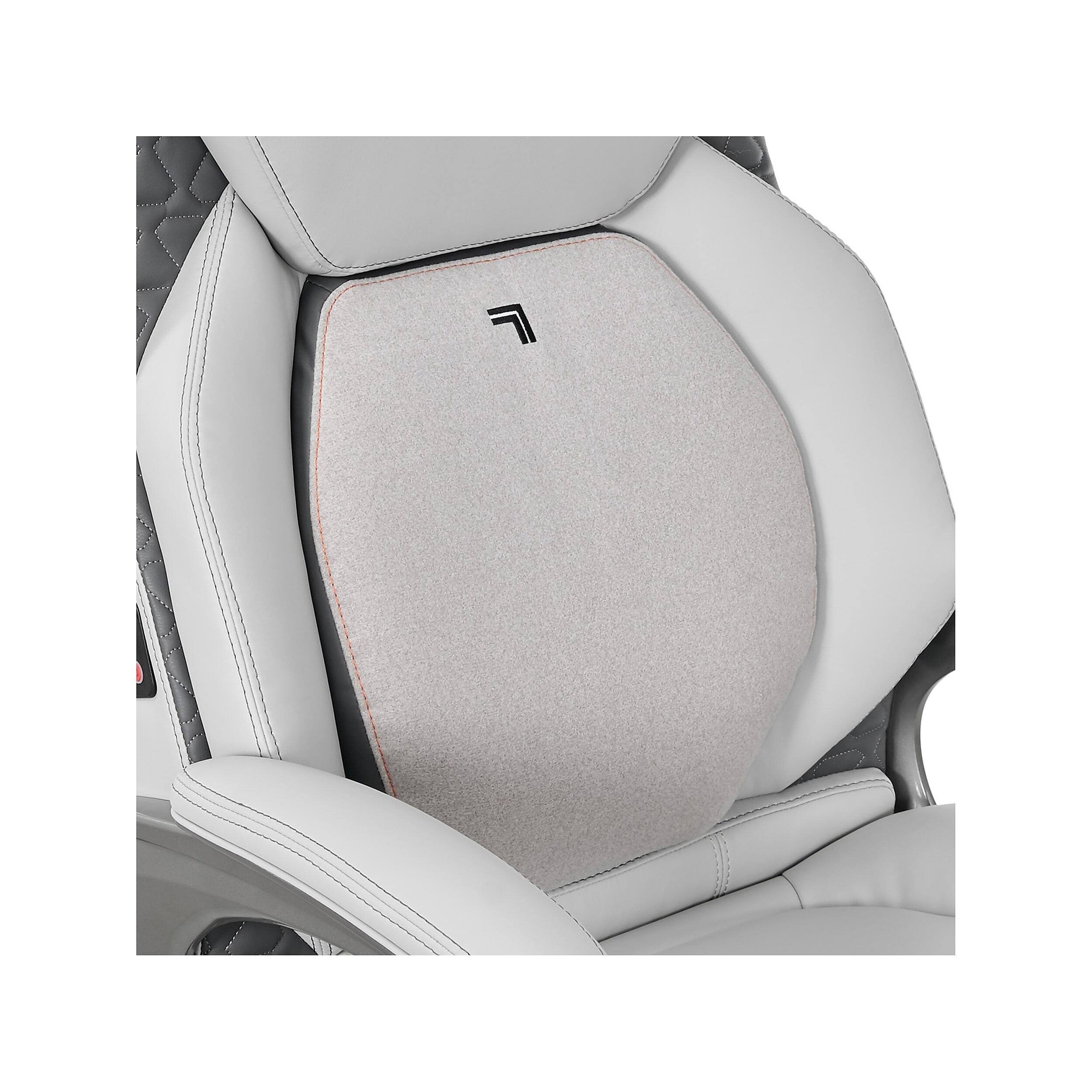 Alt View 2. Sharper Image - Sharper Image S-600 Active Lumbar Heated Ergonomic Bonded Leather Swivel Executive Massage Chair, Off-White (60098-OWHT) - Off-White.