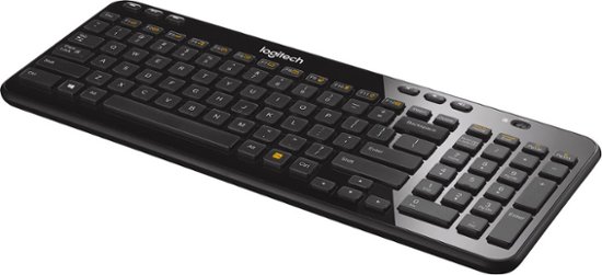 Front Zoom. Logitech - K360 Full-size Wireless Scissor Keyboard - Black.