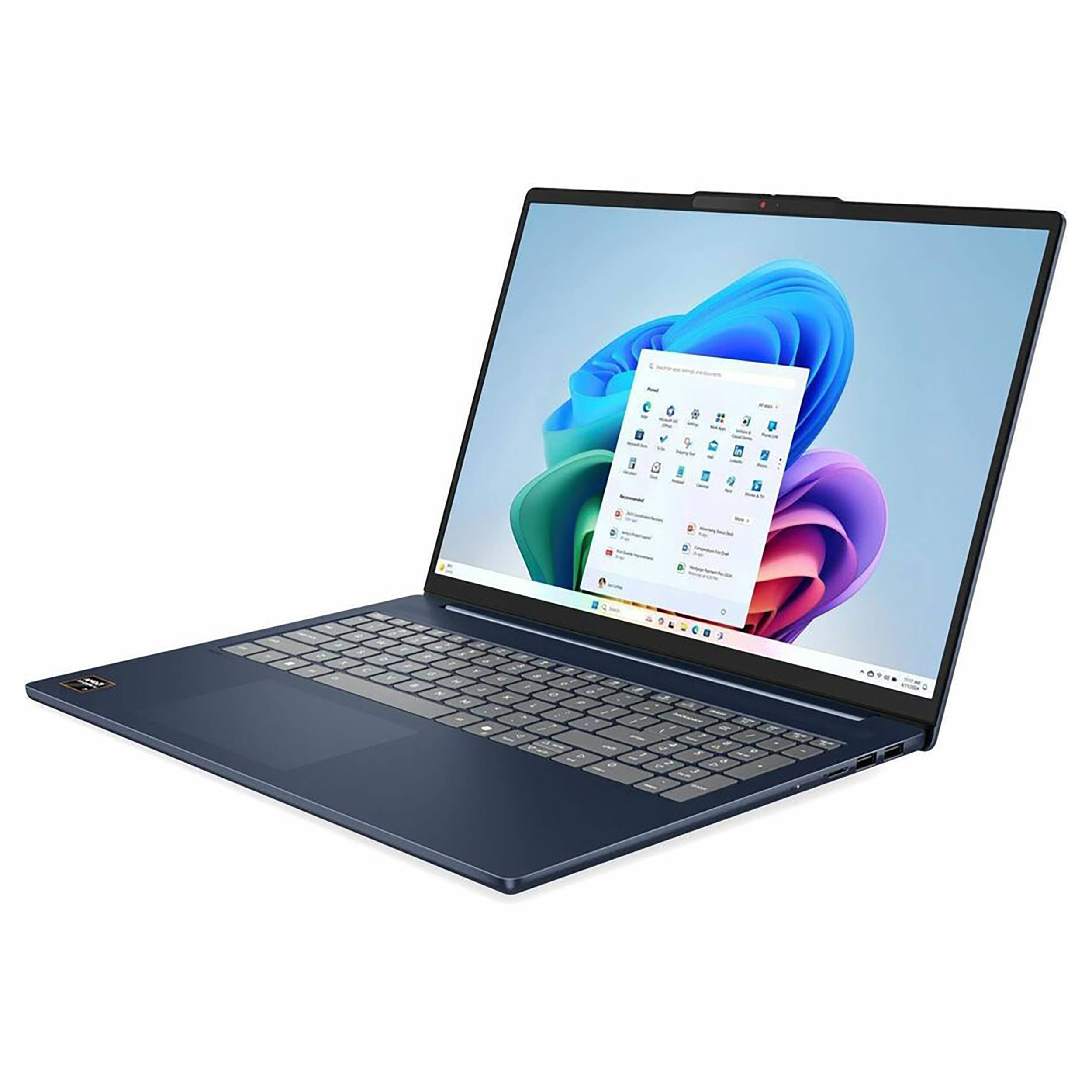 Left. Lenovo - Slim 5 16" Copilot+ PC Laptop - AMD Ryzen AI 5 with 16GB Memory - 1TB SSD - Luna Grey.