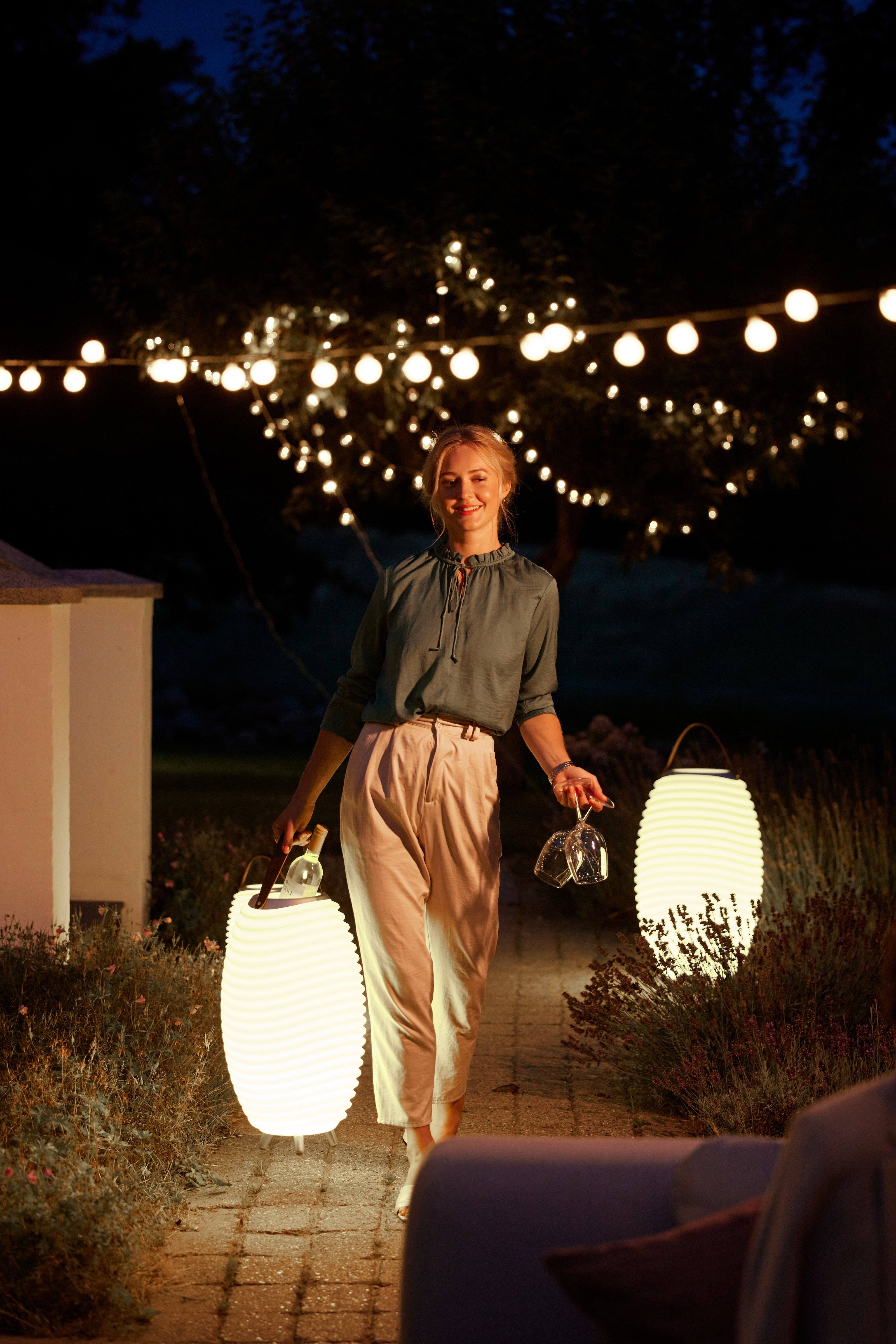 Alt View 1. Kooduu - Synergy 50 Lamp, Cordless rechargeable indoor/outdoor speaker Lamp.