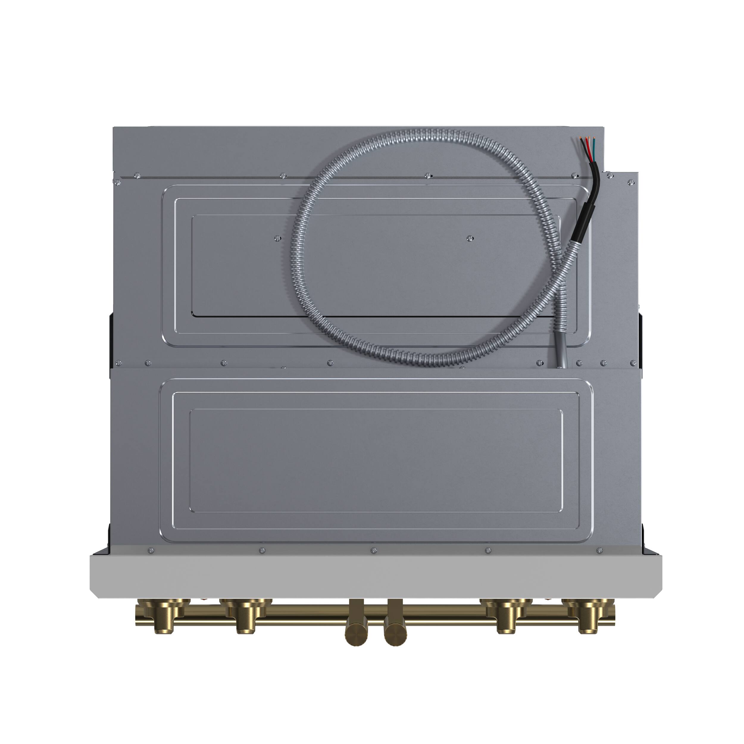 Alt View 12. Forno Appliances - Asti 7.36 Cu. Ft. Electric Double Wall Oven with Upper French Doors and Antique Brass Accents - White.