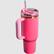 Angle. Stanley - Stanley Quencher H2.0 Tumbler with Handle & Straw 40oz Water Bottles - Hot Pink.