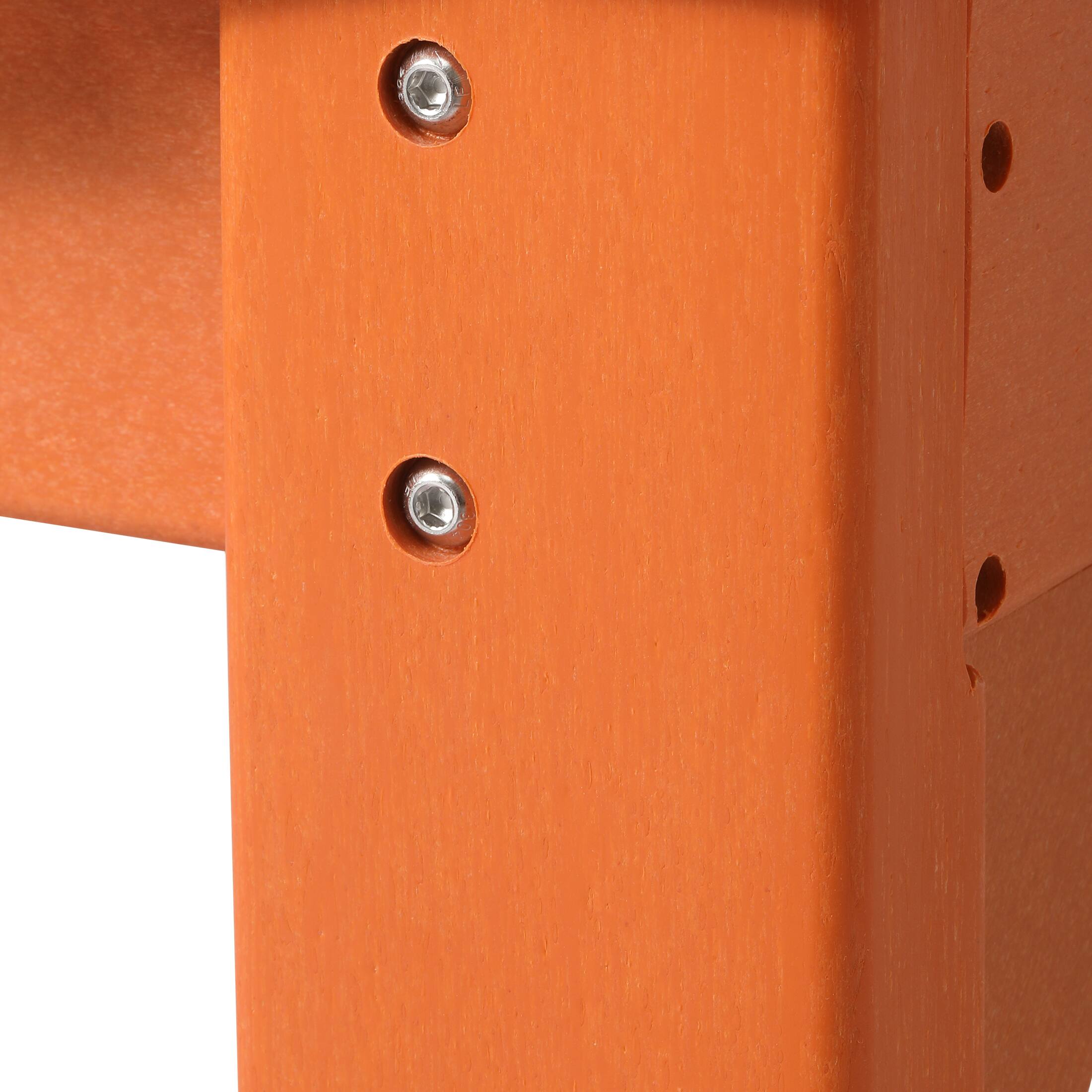 Alt View 5. WestinTrends - WestinTrends Malibu 48" length backless Poly Wood Outdoor / Garden bench - Orange.