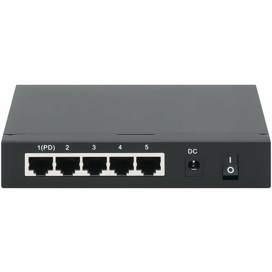 Alt View 1. Tripp Lite - Eaton Tripp Lite Series 5-Port 10/100/1000 Mbps PoE-Powered Desktop Gigabit Ethernet Unmanaged Switch with PoE+ - Black.