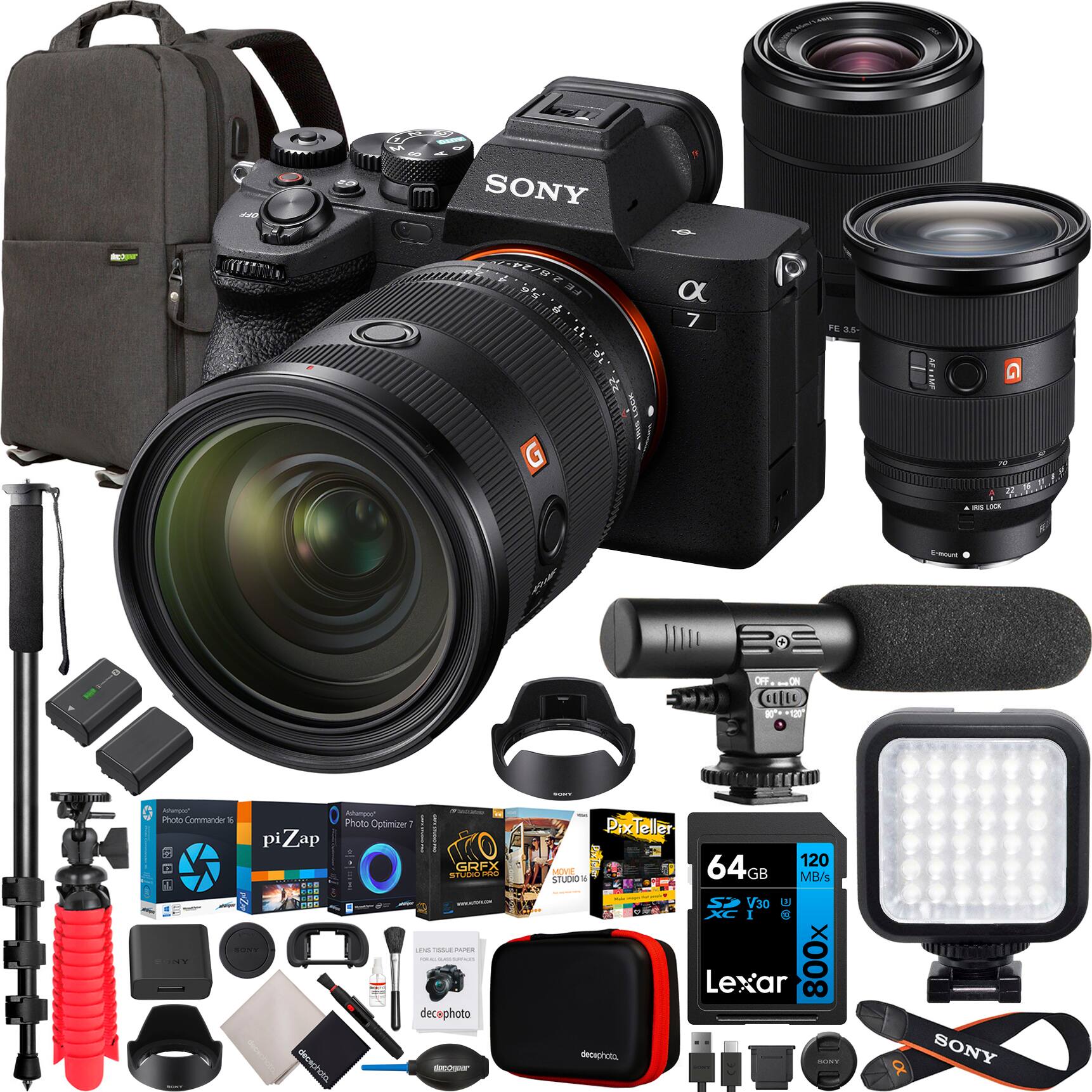Sony a7 IV Full Frame Mirrorless Camera + 24 70mm F2.8 GM II + 28