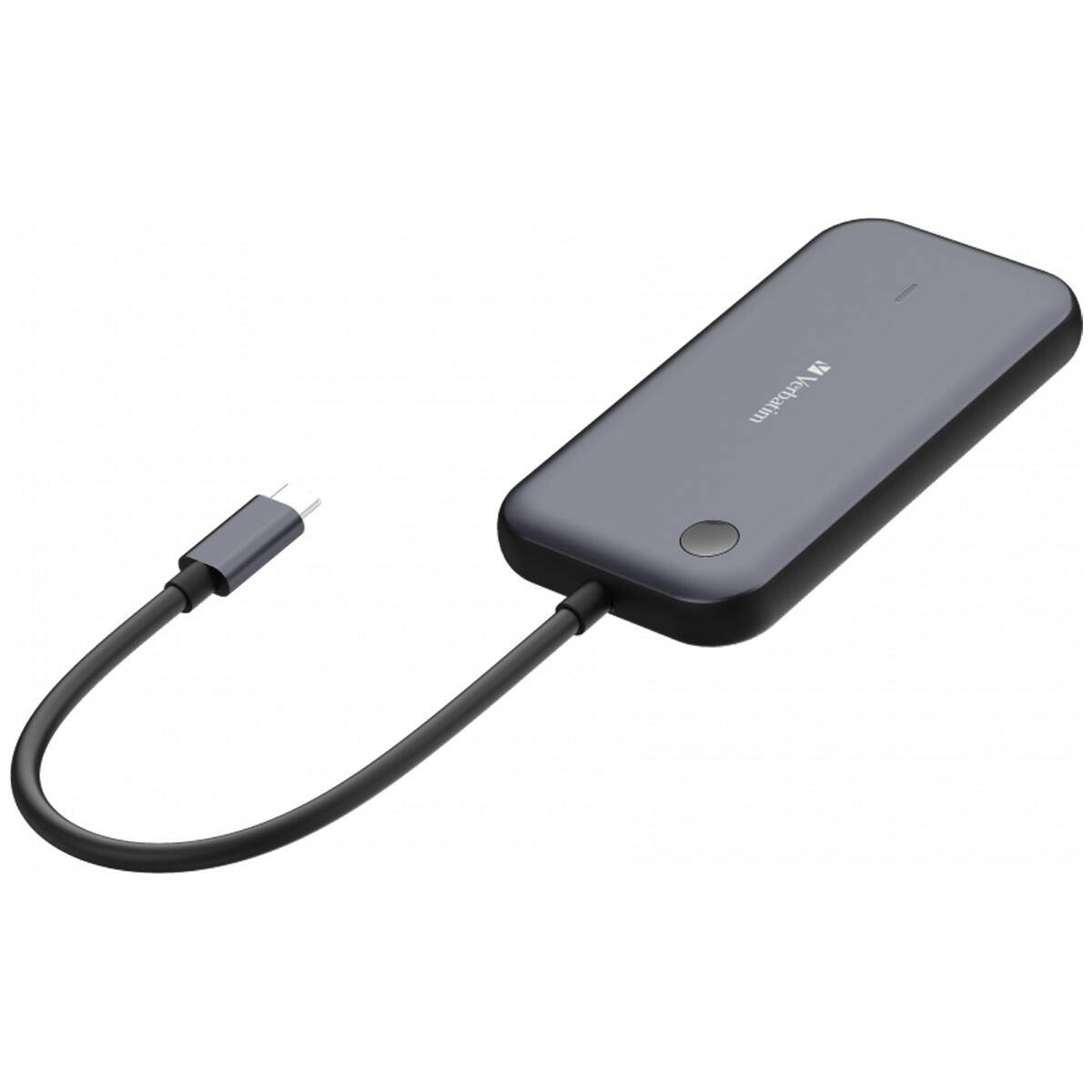 Alt View 1. Verbatim - Verbatim WDA-01 Share My Screen FHD USB-C Wireless Display Adapter with Hub - Gray.