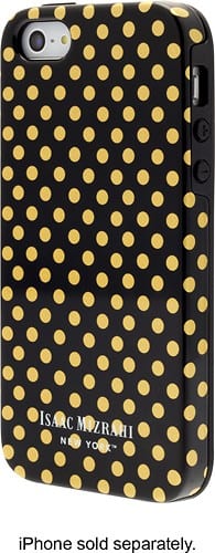 Front Zoom. Isaac Mizrahi New York - Mini Dot Case for Apple® iPhone® SE, 5s and 5 - Black/Gold.