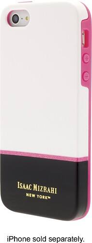 Front. Isaac Mizrahi New York - Color Block Case for Apple® iPhone® SE, 5s and 5 - White/Black.