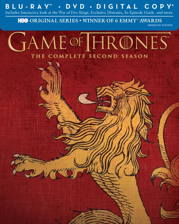  Game of Thrones: The Complete Second Season [Blu-ray/DVD] [Includes Digital Copy] [Lannister]