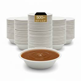 Eco Harmony Products - Bagasse Bowl (PFAS-Free), 8.5", 500-Pack - White