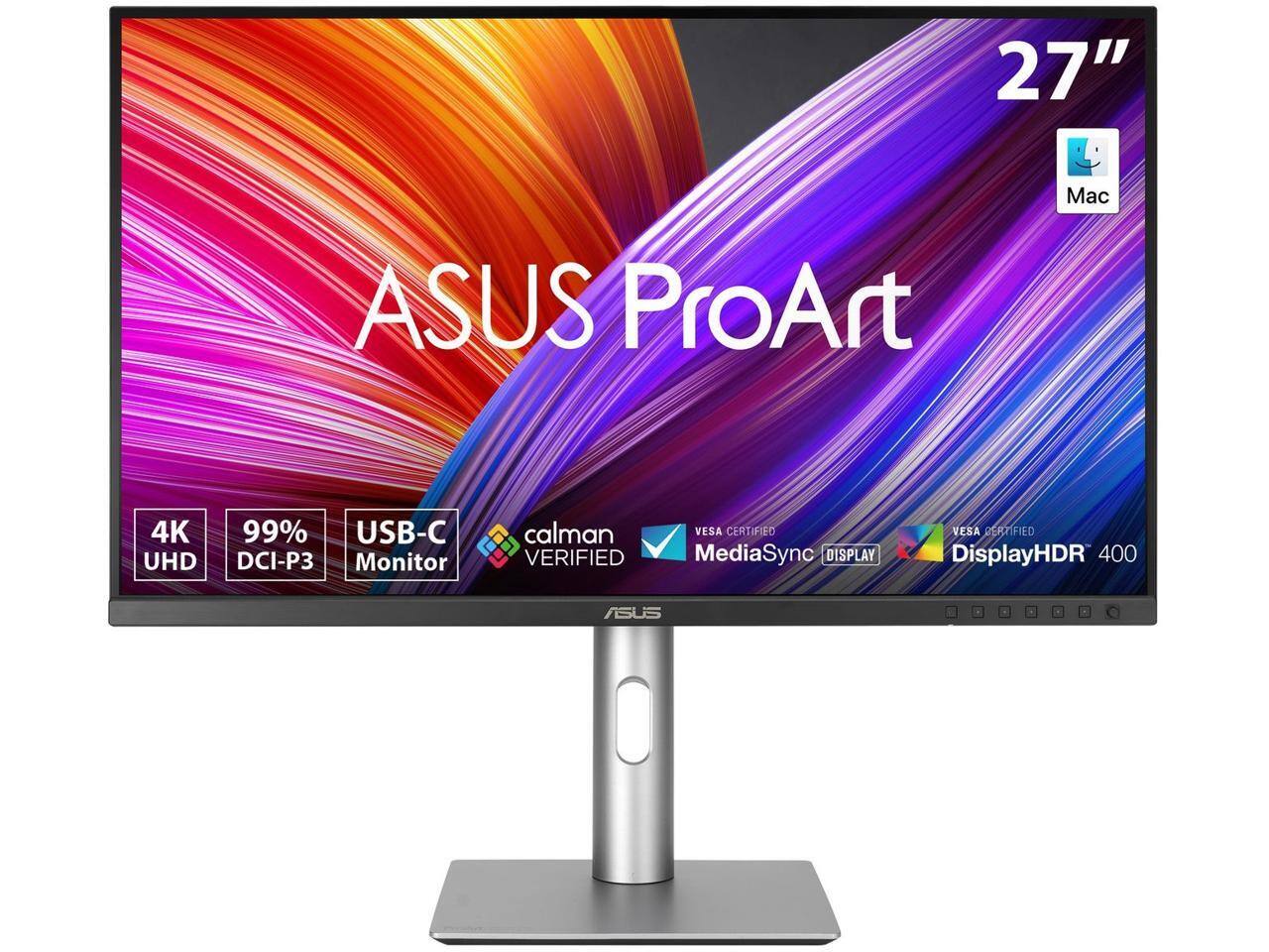 27" Mac ASUS ProArt 4K UHD 99% DCI-P3 USB-C Monitor calman VERIFIED VESA CERTIFIED MediaSync DISPLAYHDR 400