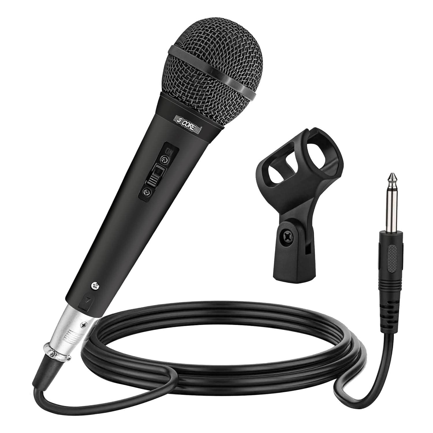 5 CORE - XLR Microphone Dynamic Mic Karaoke Singing Studio Mics Handheld  -PM 1O1 BLK