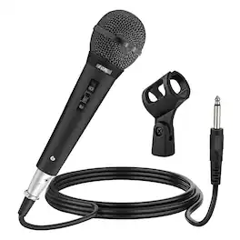 5 CORE - XLR Microphone Dynamic Mic Karaoke Singing Studio Mics Handheld -PM 1O1 BLK