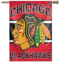 WinCraft - Chicago Blackhawks 28" x 40" Wordmark Single-Sided Vertical Banner - Multicolor